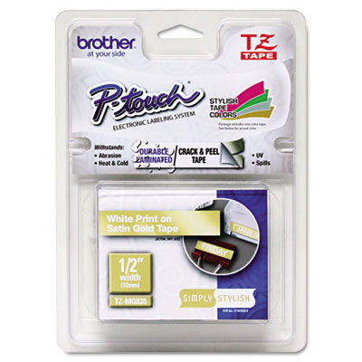 Brother&reg; P-Touch&reg; TZe Series Standard Adhesive Laminated Labeling Tape
