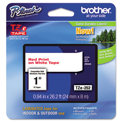 Brother&reg; P-Touch&reg; TZe Series Standard Adhesive Laminated Labeling Tape