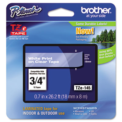 Brother&reg; P-Touch&reg; TZe Series Standard Adhesive Laminated Labeling Tape