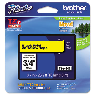 Brother&reg; P-Touch&reg; TZe Series Standard Adhesive Laminated Labeling Tape