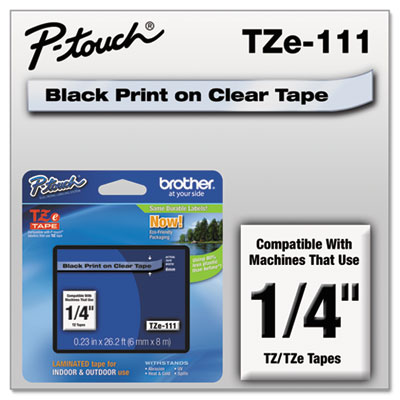 Brother&reg; P-Touch&reg; TZe Series Standard Adhesive Laminated Labeling Tape