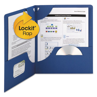 Smead&reg; Lockit&reg; Two-Pocket Folders in Textured Stock