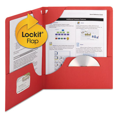 Smead&reg; Lockit&reg; Two-Pocket Folders in Textured Stock