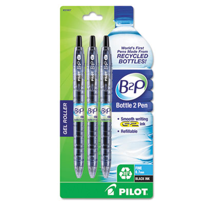 Pilot&reg; B2P Bottle-2-Pen Recycled Retractable Gel Ink Pen