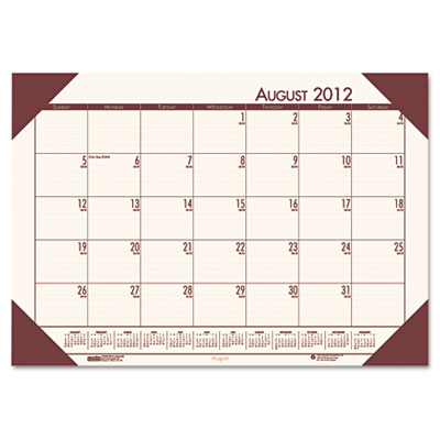 House of Doolittle&trade; EcoTones&reg; 100% Recycled Academic Desk Pad Calendar