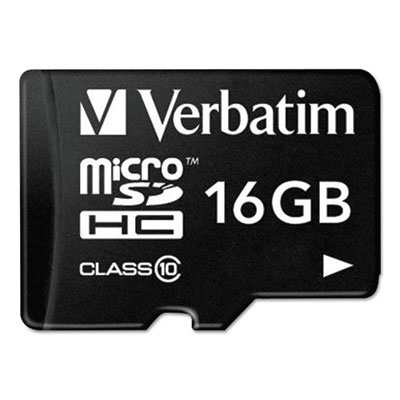 Verbatim® MicroSDHC Card with Adapter Verbatim® MicroSDHC Card with Adapter