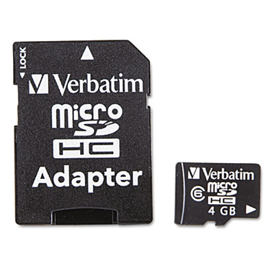 Verbatim&reg; MicroSDHC Card with Adapter