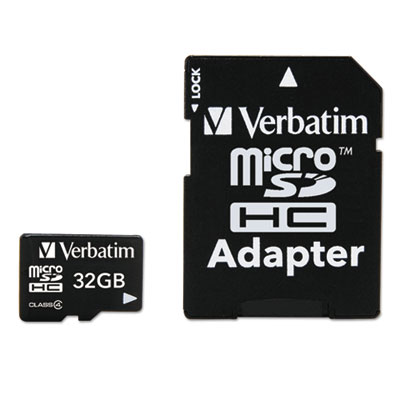 Verbatim&reg; MicroSDHC Card with Adapter