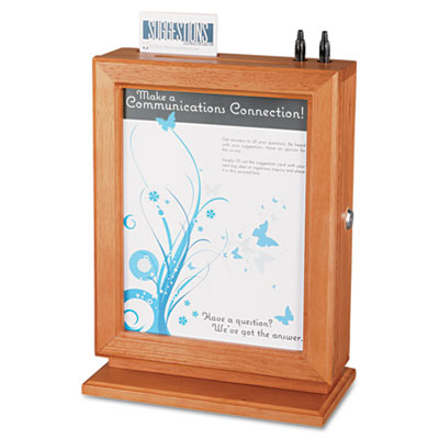 Safco&reg; Customizable Wood Suggestion Box
