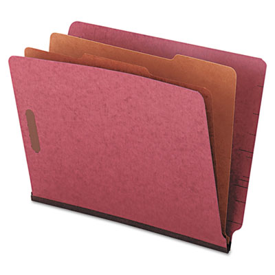 Universal&reg; Red Pressboard End Tab Classification Folders
