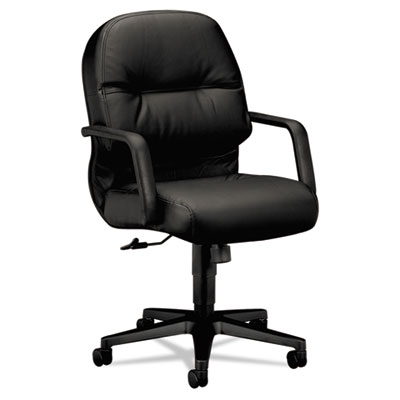 HON&reg; Pillow-Soft&reg; 2090 Series Leather Managerial Mid-Back Swivel/Tilt Chair
