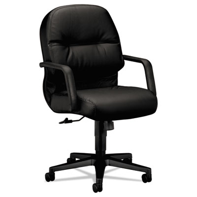 HON&reg; Pillow-Soft&reg; 2090 Series Leather Managerial Mid-Back Swivel/Tilt Chair