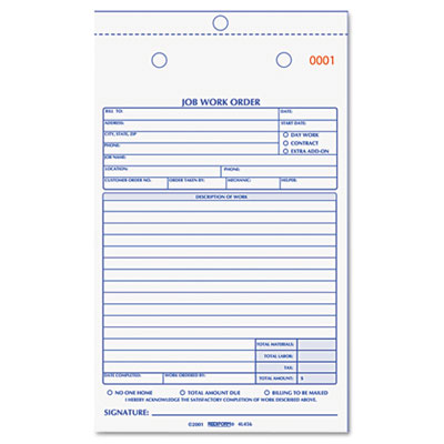 Rediform&reg; Job Work Order Book