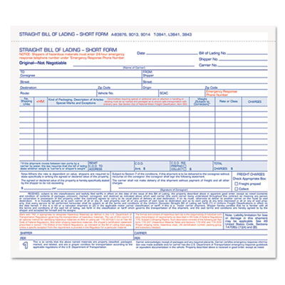 TOPS&trade; Hazardous Material Short Form