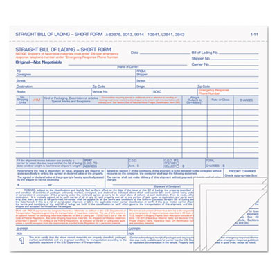 TOPS&trade; Hazardous Material Short Form