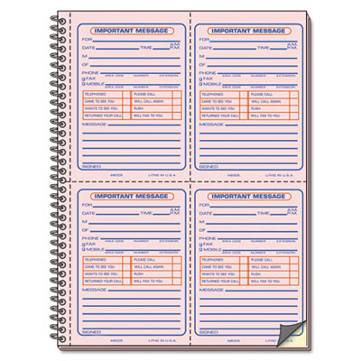 Universal® Wirebound Message Books Universal® Wirebound Message Books