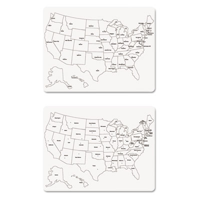 Creativity Street&reg; Two-Side U.S. Map Whiteboard