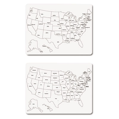 Creativity Street&reg; Two-Side U.S. Map Whiteboard