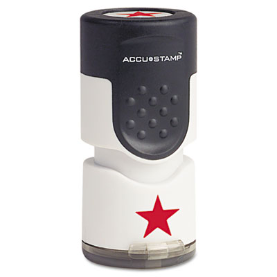 Accustamp Pre-Inked Round Stamp with Microban