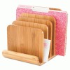 Safco&reg; Bamboo Five-Section Desktop Organizer