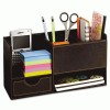 Safco&reg; Leather Look Desktop Supply Organizer