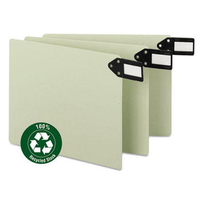Smead&reg; 100% Recycled End Tab Pressboard Guides with Metal Tabs