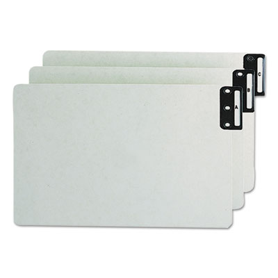 Smead&reg; 100% Recycled End Tab Pressboard Guides with Metal Tabs