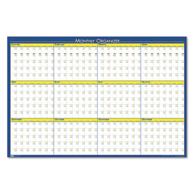 House of Doolittle&trade; 100% Recycled 12-Month Laminated Wall Planner