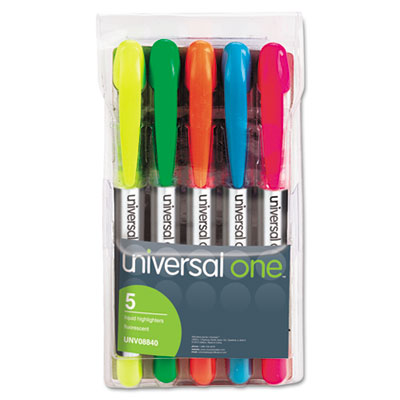 Universal One&trade; Liquid Pen-Style Highlighters