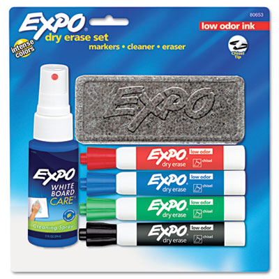 EXPO&reg; Low-Odor Dry Erase Marker Starter Set