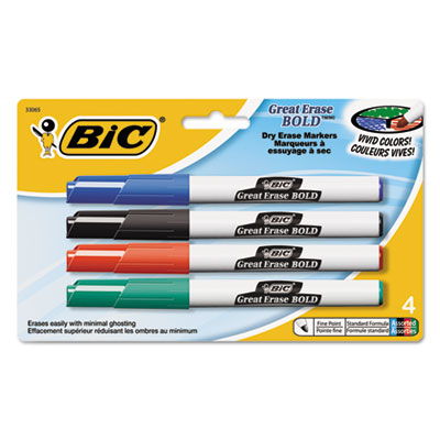 BIC&reg; Great Erase&reg; Bold Pocket-Style Dry Erase Marker