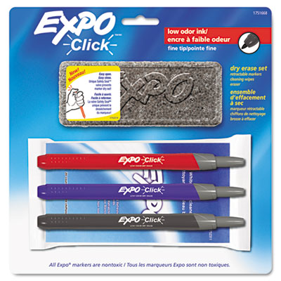 EXPO&reg; Click&trade; Dry Erase Marker Starter Set