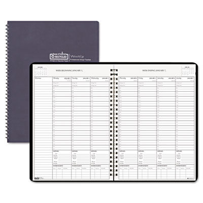 House of Doolittle&trade; 100% Recycled Weekly Planner with Half-Hour Appointments and Expense Log