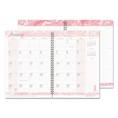 House of Doolittle&trade; Breast Cancer Awareness 100% Recycled Ruled Monthly Planner/Journal