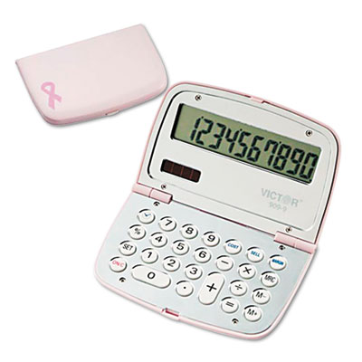 Victor&reg; 909-9 Limited Edition Pink Compact Calculator