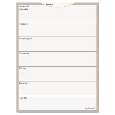 AT-A-GLANCE&reg; WallMates&reg; Self-Adhesive Dry Erase Planning Surfaces
