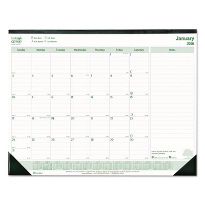 Brownline&reg; EcoLogix&reg; Monthly Desk Pad Calendar