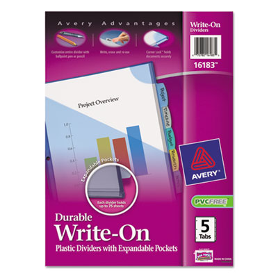Avery&reg; Write &amp; Erase Big Tab&trade; Plastic Dividers