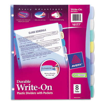 Avery&reg; Write &amp; Erase Big Tab&trade; Plastic Dividers