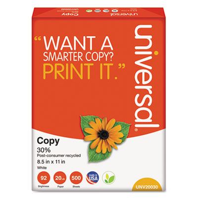 Universal&reg; 30% Recycled Copy Paper