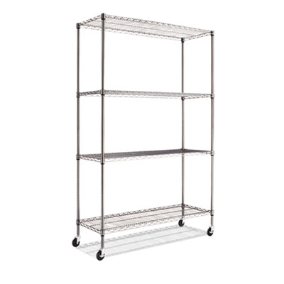 Alera&reg; Commercial Wire Shelving Kit with Casters