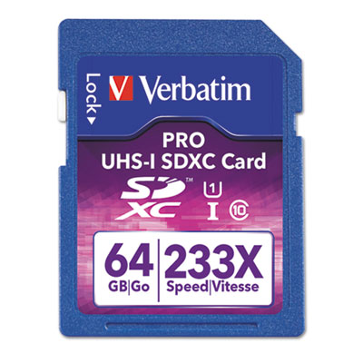 Verbatim&reg; SDXC UHS-1 Memory Card