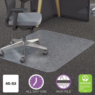 deflecto&reg; Clear Polycarbonate All Day Use Chair Mat