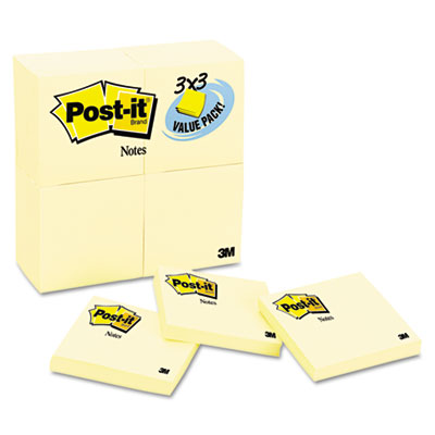 Post-it&reg; Notes Original Pads in Canary Yellow