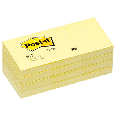 Post-it&reg; Notes Original Pads in Canary Yellow