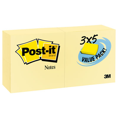 Post-it&reg; Notes Original Pads in Canary Yellow