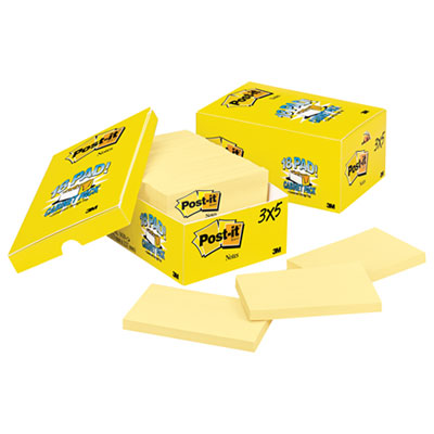 Post-it&reg; Notes Original Pads in Canary Yellow