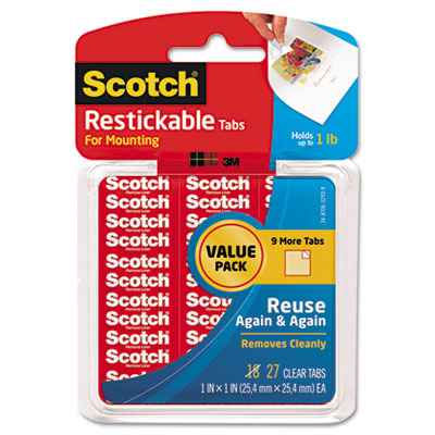 Scotch&reg; Restickable Mounting Tabs