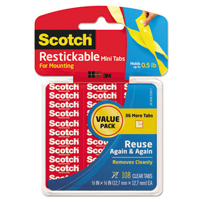 Scotch&reg; Restickable Mounting Tabs