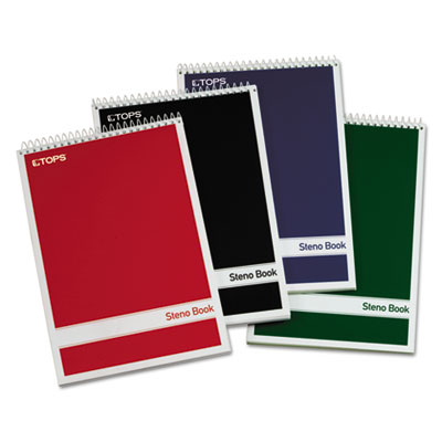 TOPS&trade; Steno Book with Assorted Color Covers